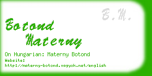 botond materny business card